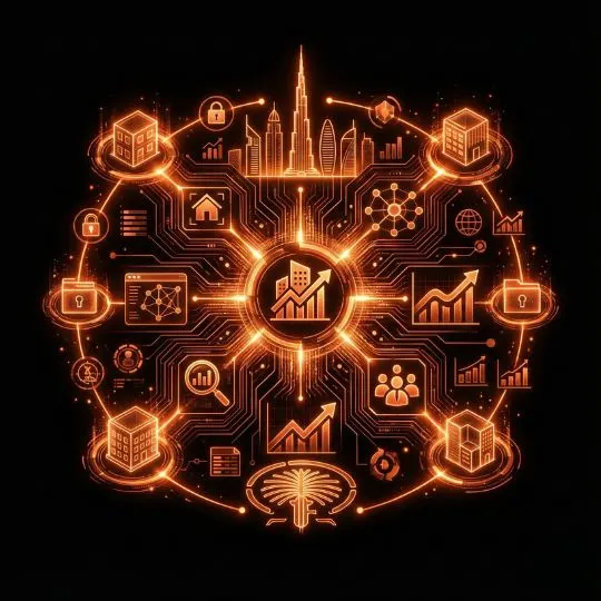 A real estate team reviewing a property portal with listings, filters, and lead forms on screen