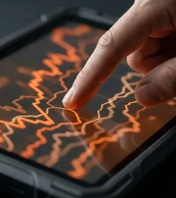 Illustration showing marketers analyzing data dashboards and analytics to guide marketing decisions